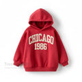 Kids Premium Winter Hoodie – Red “Chicago 1986”