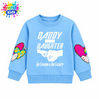Daddy & Daughter Sky Blue Sweatshirt |  Baby Girls & Kids Sweatshirt