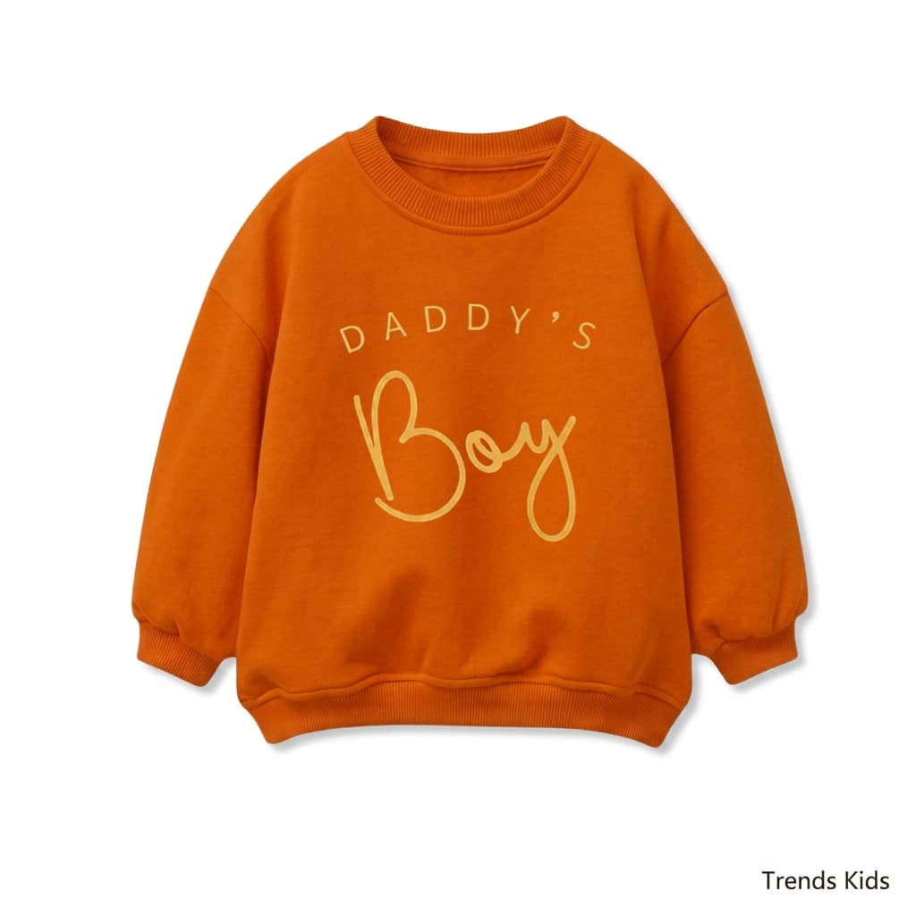 Daddy’s Pint Orange Kids Sweatshirt | Trends Kids