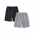 TRENDS KIDS Premium Cotton Shorts  Black  Grey Melange