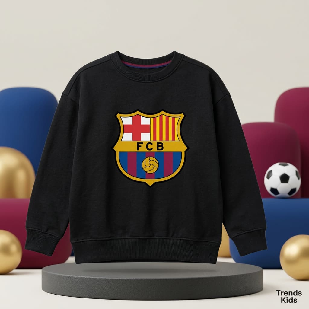 FC Barcelona Black Kids Sweatshirt | Trends Kids