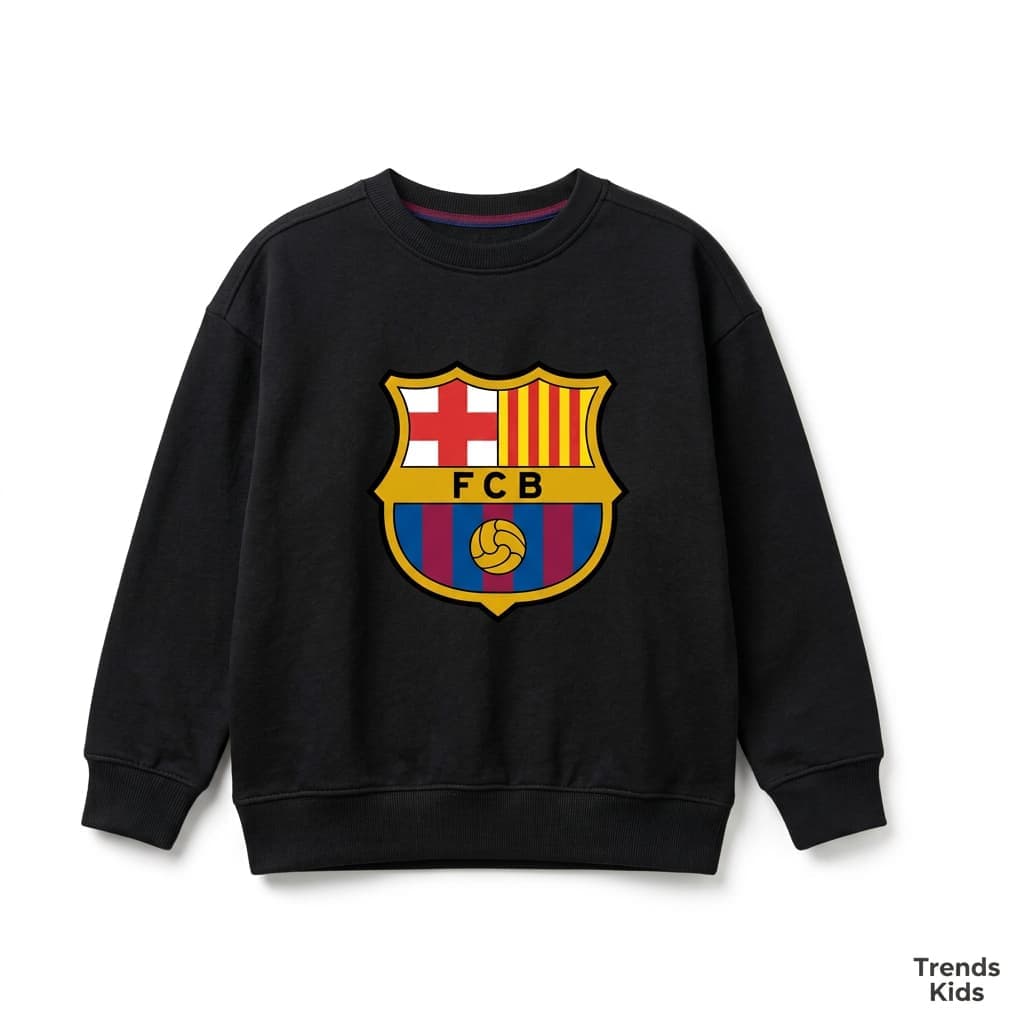 FC Barcelona Black Kids Sweatshirt | Trends Kids