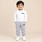 Kids Premium Sweatshirt White & Grey  Jogger  Set – NASA Print