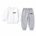 Kids Premium Sweatshirt White & Grey  Jogger  Set – NASA Print