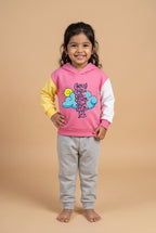 Pink Kids Hoodie –  Bangla Quote Print  Premium  Winter Wear