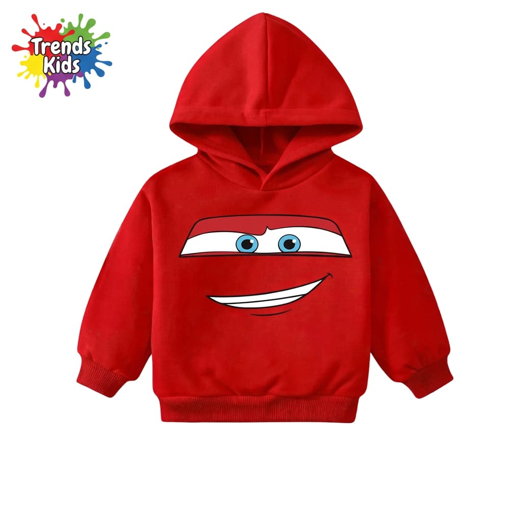 Red Cartoon Face Kids Hoodie – Trends Kids