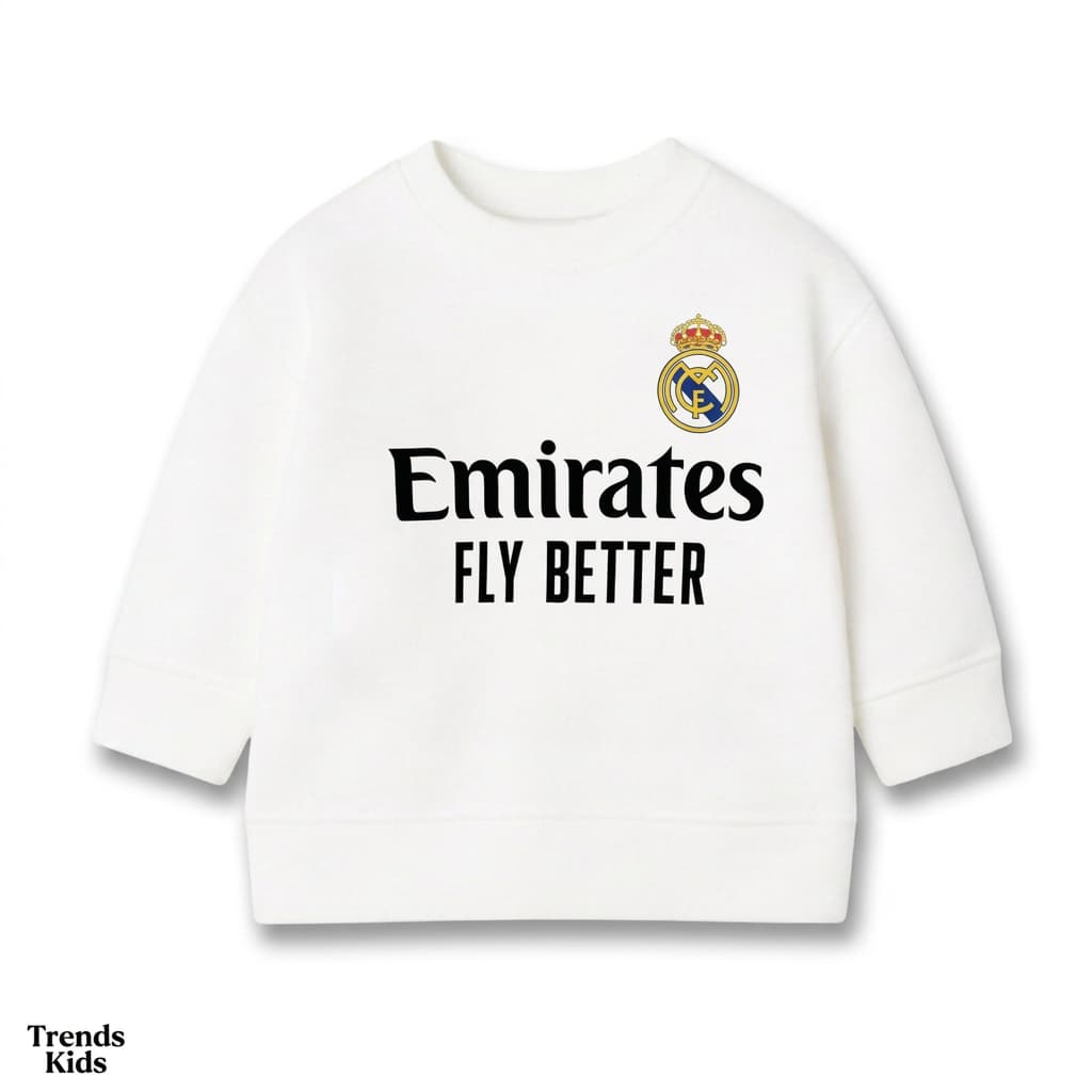 Emirates FLY BETTER White Kids Sweatshirt | Trends Kids
