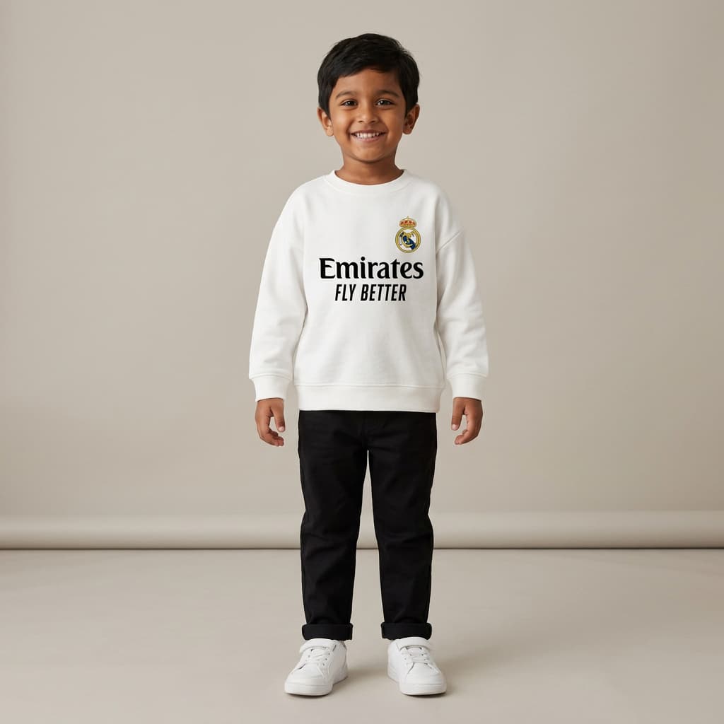Emirates FLY BETTER White Kids Sweatshirt | Trends Kids