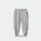 Gray Joggers for Kids – Soft Winter Fleece Pants (6M–6Y)