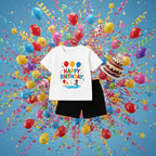 Birthday Special Kids Outfit –Premium Cotton T-Shirt White  DT914
