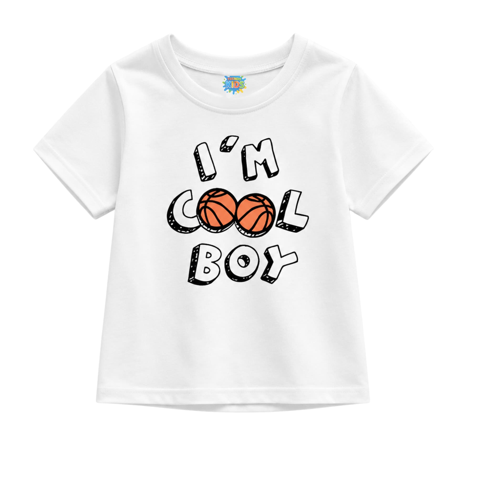 Premium Kids T-Shirt – “I’m Cool Boy” Basketball Print | Soft & Comfortable Summer Tee BTWCB