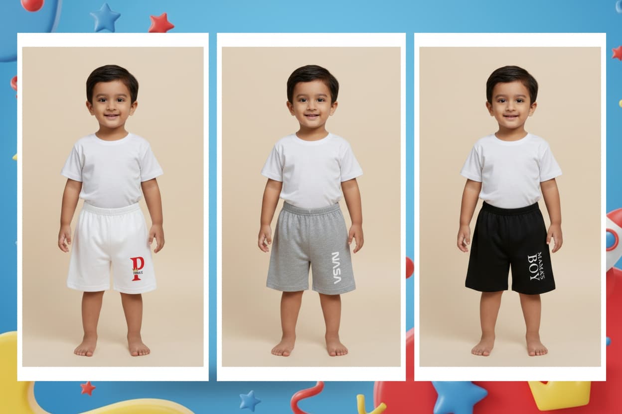 3-Pack ' Cotton Shorts Set - NASA & Mama's Boy Prints | TRENDS KIDS
