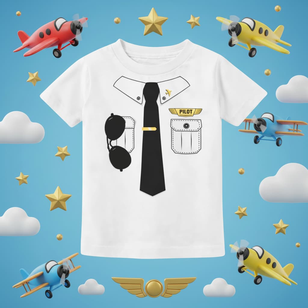 Premium   T-Shirt for Baby & Kids – Pilot Uniform Print DTW1