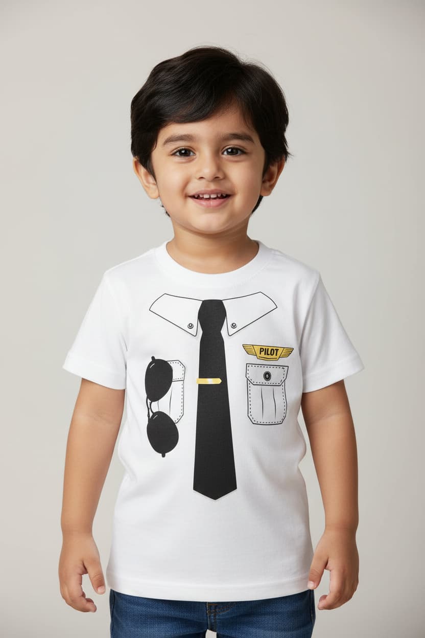 Premium   T-Shirt for Baby & Kids – Pilot Uniform Print DTW1