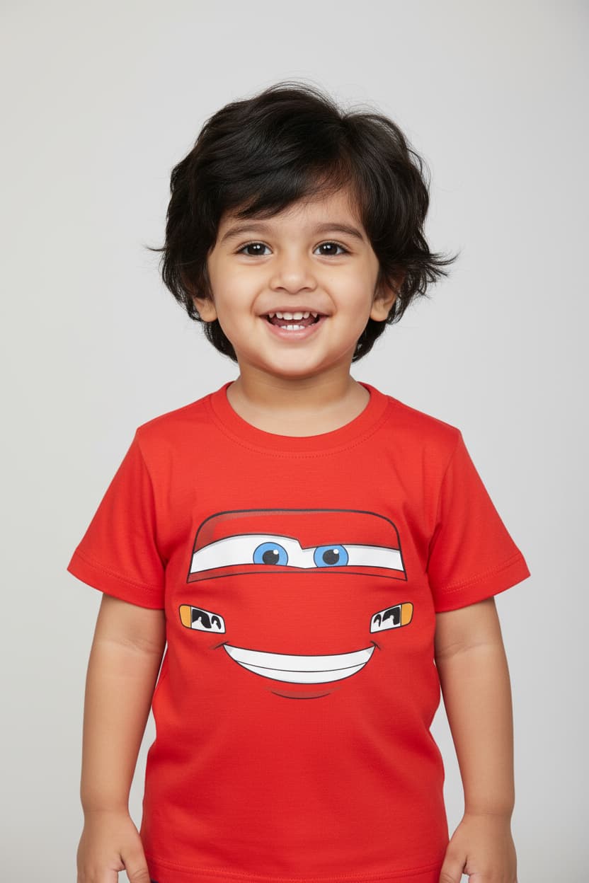 Premium Cotton  T-Shirt for Baby & Kids – Red Cars Movie DTR1