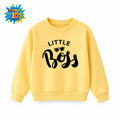 Yellow Kids Sweatshirt – “Little Boss” Print | Premium Cotton Winter Wear