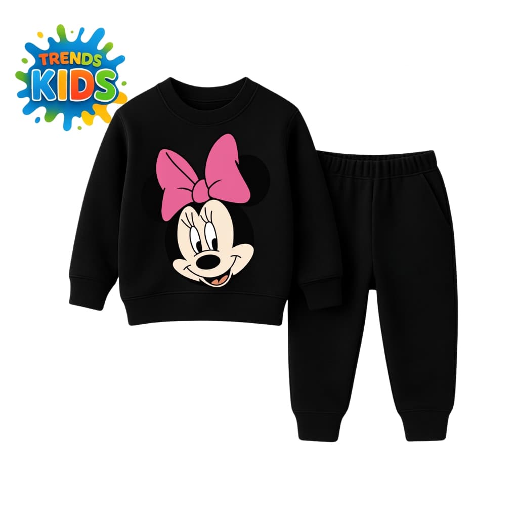 Girl Kids Cartoon   Sweatshirt & Trousers –Baby And Kids Size  6 Month to 6 Years
