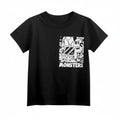 Basic Cotton Black T-Shirt for Baby & Kids – "Monsters" Doodle BTB20