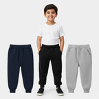 Kids Joggers Bundle (3 Colors) – Navy, Gray & Black |