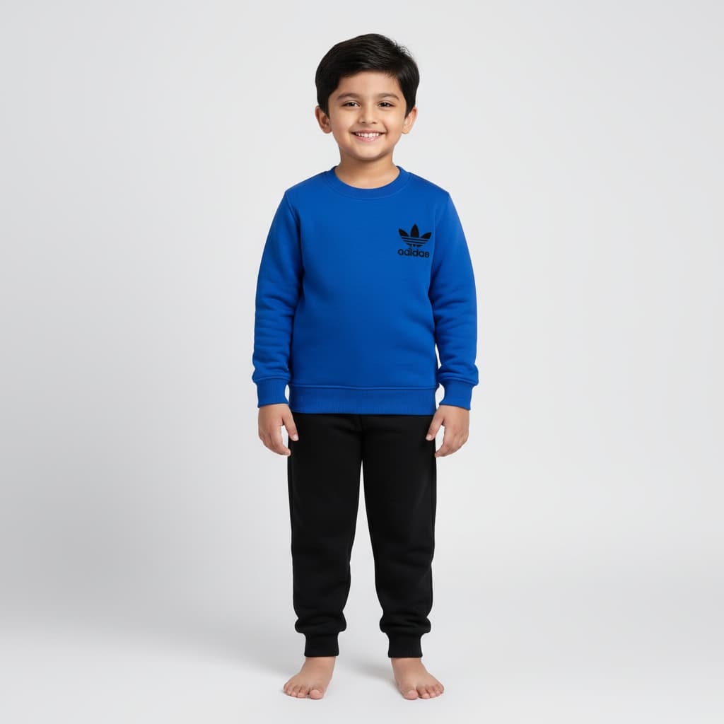 Classic • Sporty • Stylish Royal Blue  Kids Sweatshirt & Jogger Set
