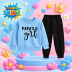 Papa’s Girl Kids Winter Sweatshirt & Jogger Set