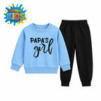 Papa’s Girl Kids Winter Sweatshirt & Jogger Set