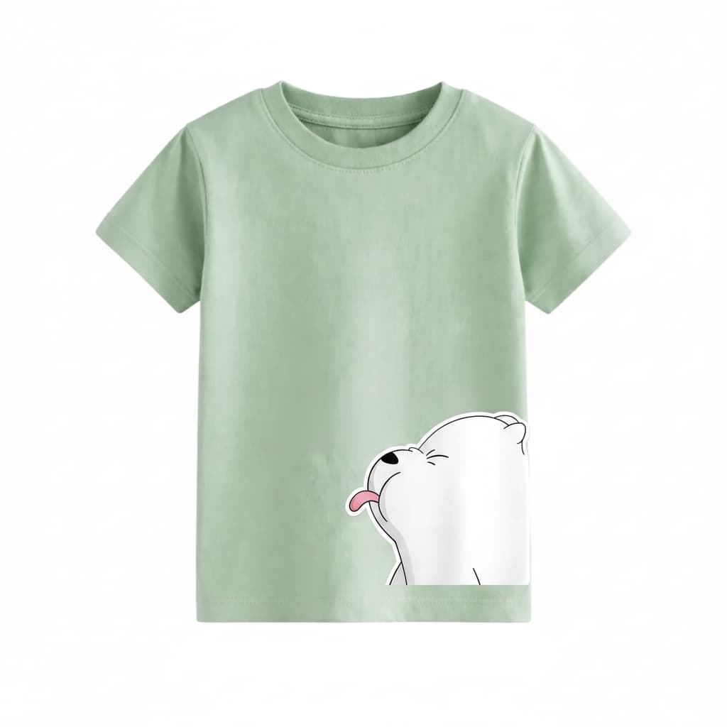 Premium T-Shirt Baby & Kids Half Sleeve T-Shirt  Mint Green DTPG1