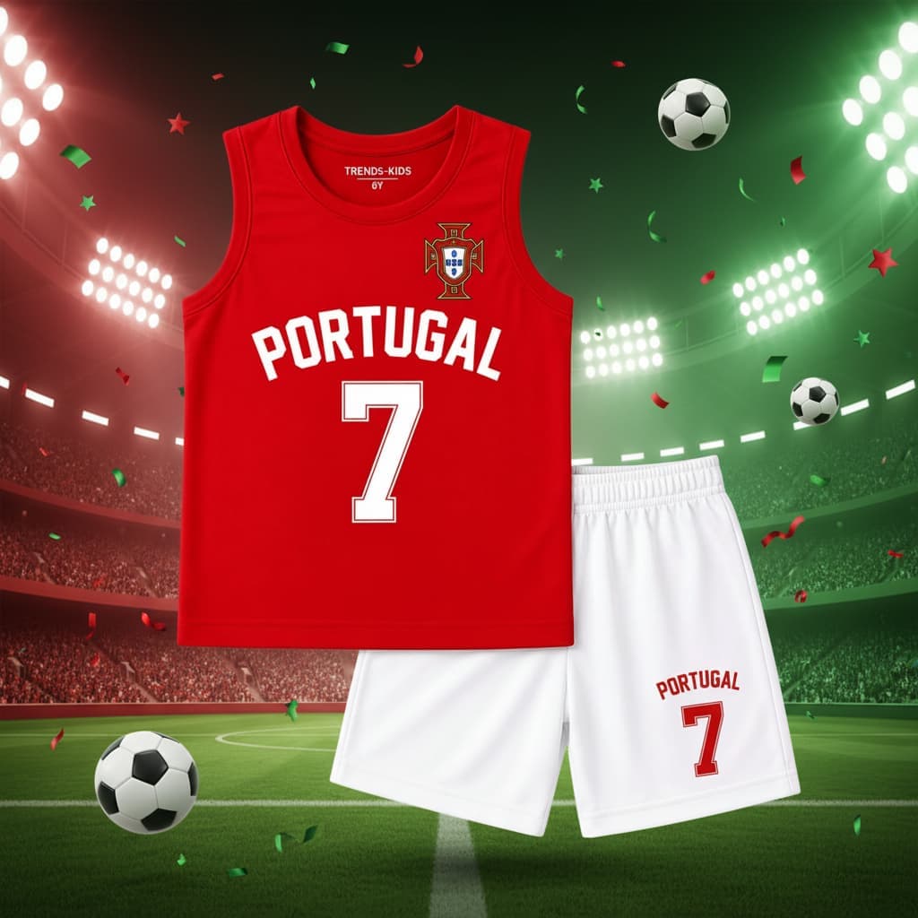 Portugal #7 Summer Sports Set for Kids – 100% Cotton