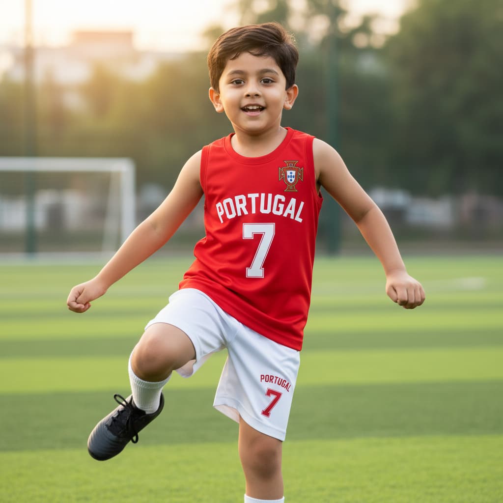 Portugal #7 Summer Sports Set for Kids – 100% Cotton