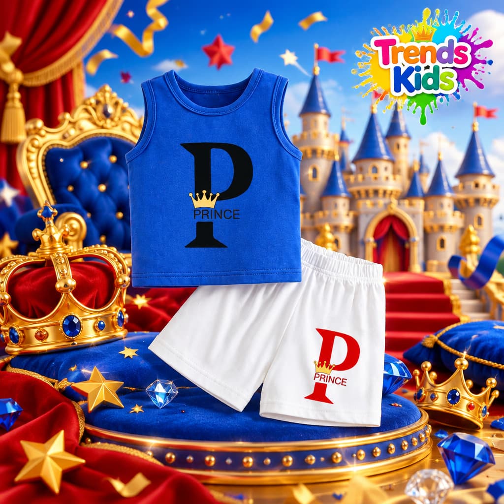 PRINCE Royal Blue Tank Top Paired with Classic White Short