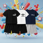 TRENDS KIDS Logo-Style Cotton T-Shirt & Shorts Set