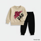 👨‍👦 Dad & Son Fist Bump  Kids Sweatshirt & Jogger Set