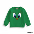 Premium Green Cute Tweety Face Printed Sweatshirt for Kids Boys & Girls (6 Months - 6 Years)