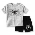 Premium T-Shirt + Pocket Shorts Set Soft Cotton Cool Spidr Print Baby & Kids