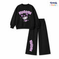 Girls Hello Kitty Kuromi K-Pop Printed Cotton Sweatshirt With Trousers