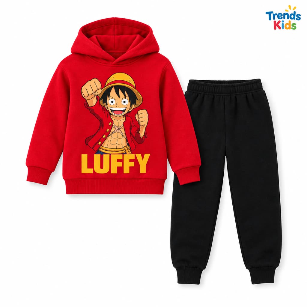 Luffy  Cartoon Hoodie Set Kids'  Boys & Girls Two-Piece Sets