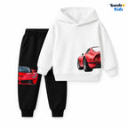 Sports-Car   Hoodie Set Kids'  Boys & Girls Two-Piece Sets