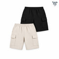 Boys Cargo Shorts horts Combo Pack – 2 Pieces  Soft Summer Shorts