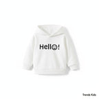 Kids “Hello” Printed White Hoodie – Soft & Cozy Winter Wear (6M–6Y) |