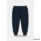 Navy Blue Joggers for Kids – Soft Winter Pants (6M–6Y)