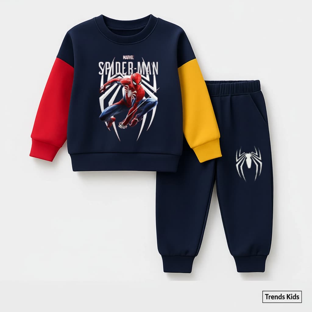 Spider Kids Set – Sweatshirt &amp; Jogger Two-Piece Outfit