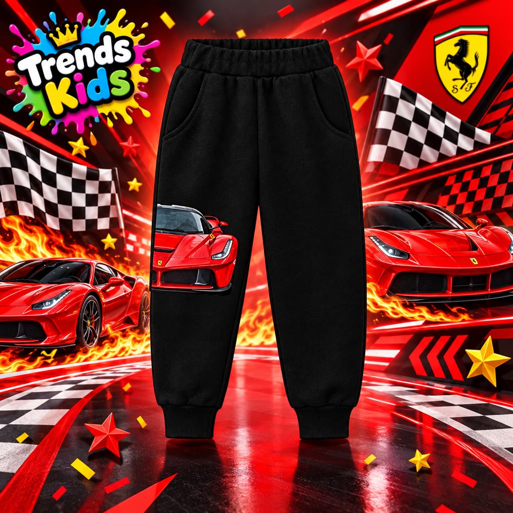 Sports Car Black Jogger  – Winter Warm Soft Pants