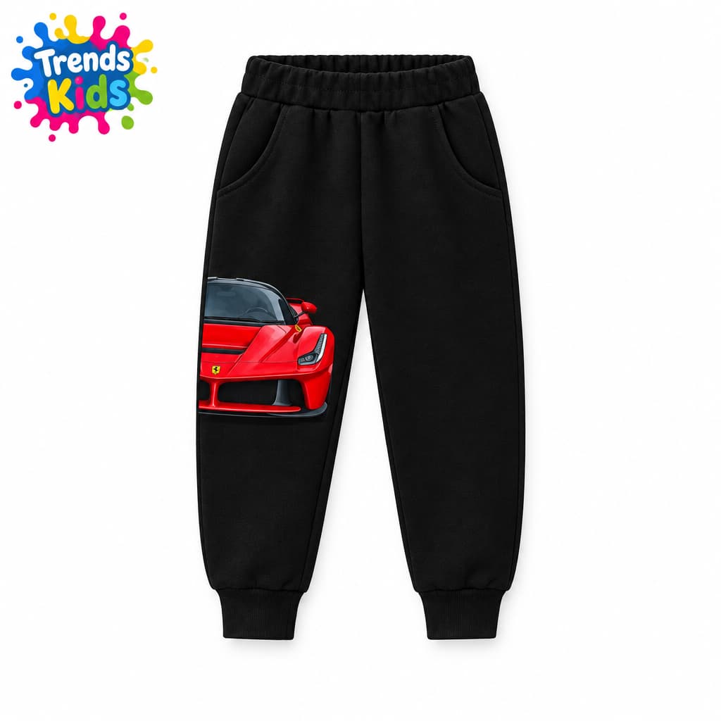 Sports Car Black Jogger  – Winter Warm Soft Pants