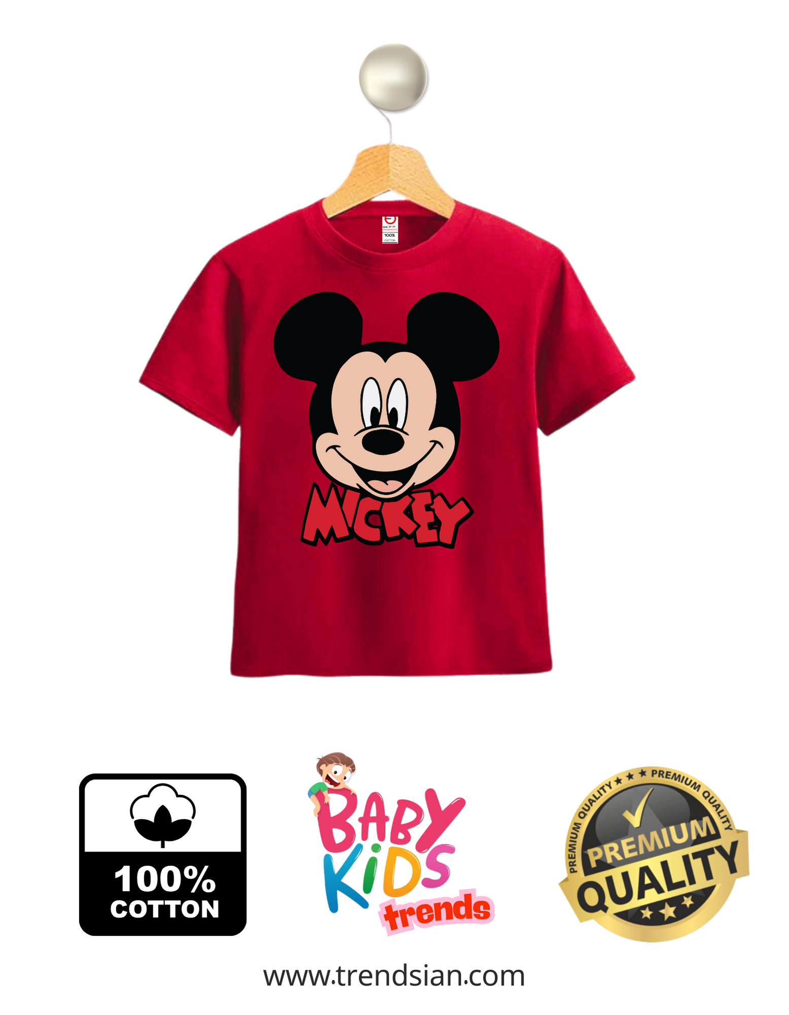 Mickey Mouse Cartoons  Premium T-Shirts
