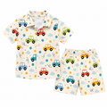 Premium Kids Car Print Summer Shirt & Shorts Set – Soft Cotton 2 Piece Outfit (1–7 Years)