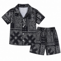 Summer Kids Premium Combo Set – Bandana Print Shirt + Shorts (1–7 Years)