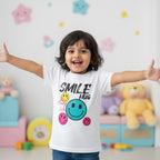 Smile Print Kids T-Shirt – Premium Cotton Cute Graphic Tee for Boys &amp; Girls