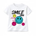 Smile Print Kids T-Shirt – Premium Cotton Cute Graphic Tee for Boys &amp; Girls