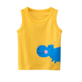 Toddler Boy’s Bright Yellow Hippo Graphic Tank Top STSYD