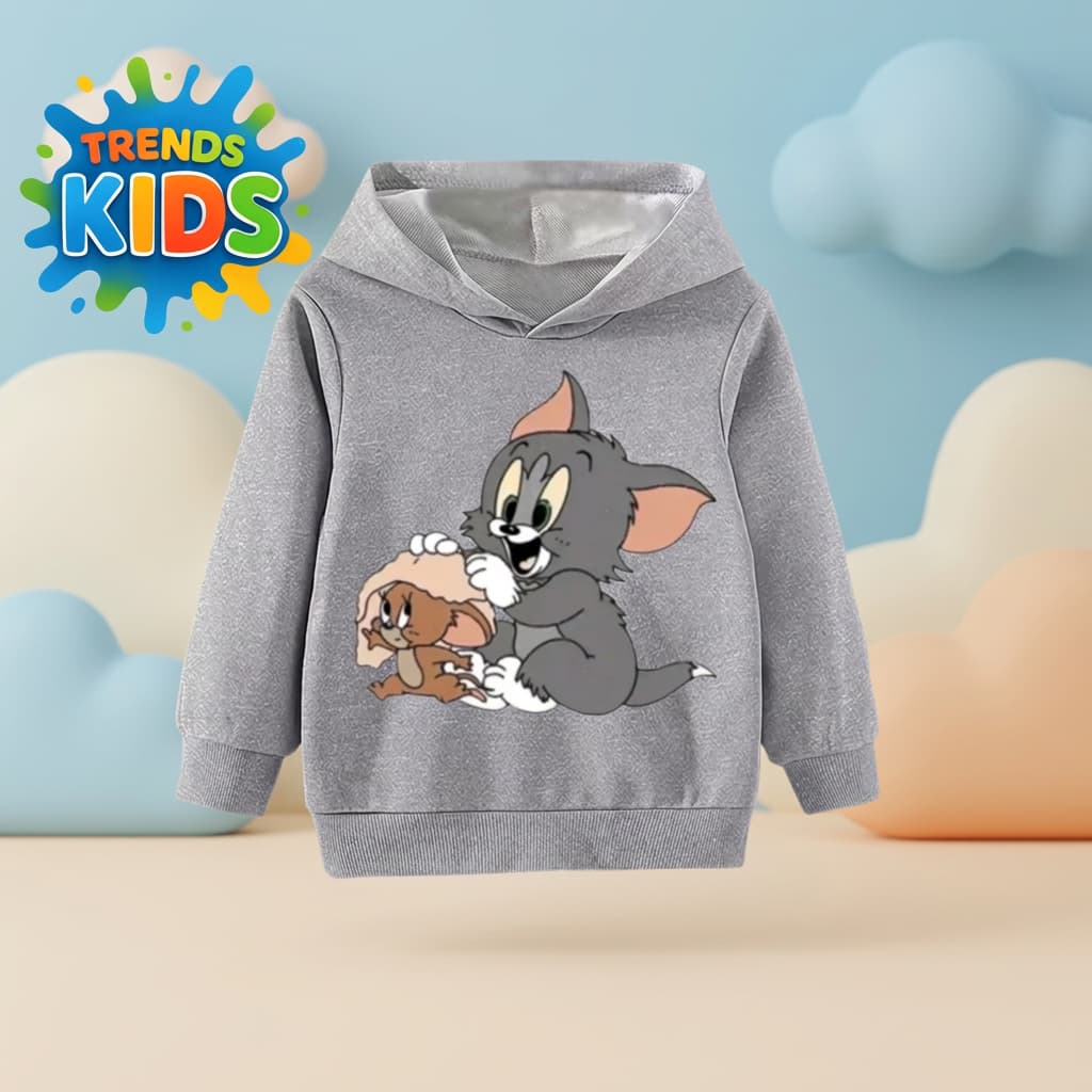 Tom & Jerry Kids Hoodie – BHG-134 | Cute Winter Sweatshirt | Trends Kids